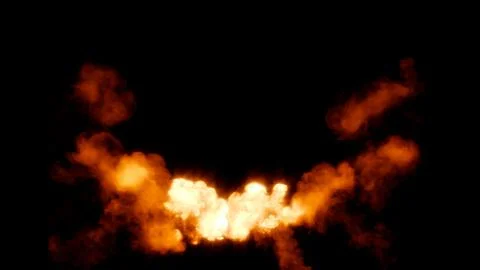Burning fire bang infernal effect, isolated - object 3D illustration Stock Illustration