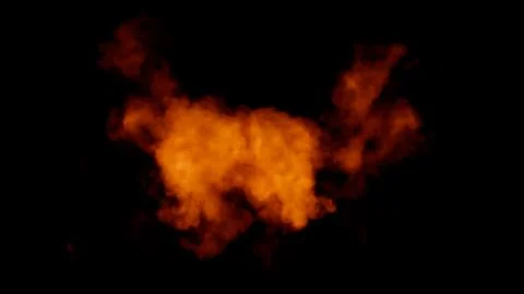 Burning fire bang infernal effect, isolated - object 3D illustration Stock Illustration
