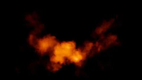 Burning fire bang infernal effect, isolated - object 3D rendering Stock Illustration