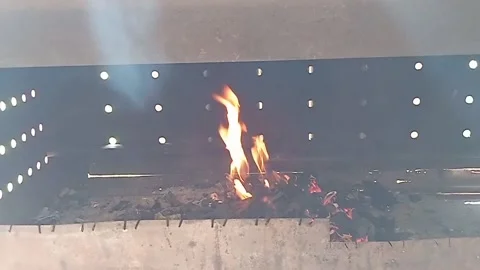 Burning fire for barbecue Stock Footage 157476498