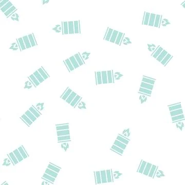 Burning fire in barrel glyph seamless pattern Stock Illustration