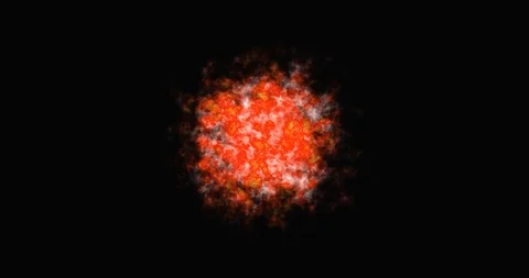 Burning Fire on a Black Background Stock Footage 122084685