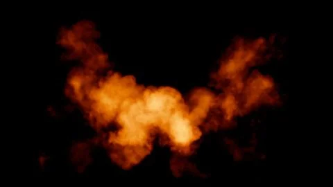 Burning fire burst infernal effect, isolated - object 3D illustration Stock Illustration