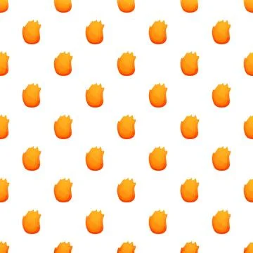Burning fire cartoon pattern creating a seamless background Stock Illustration