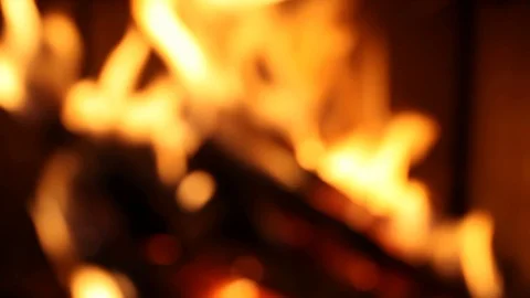 Burning fire. Close up footage of yellow fire flames Vídeos de archivo 77377222