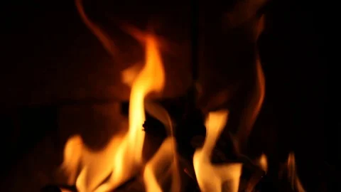 Burning fire. Close up footage of yellow fire flames 스톡 동영상 77377491