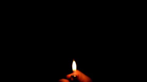 Burning fire in the dark. Stock Footage 117533965