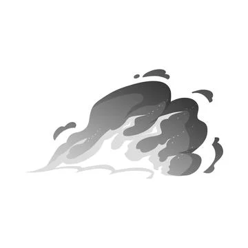 Burning fire effect, vector cartoon monochrome flame effect, devouring element Stock Illustration