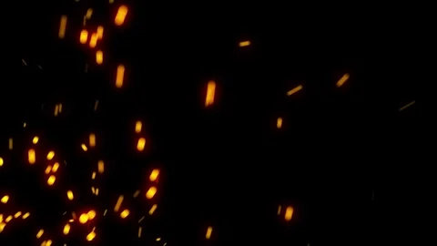 Burning Fire Embers Spark Particle Effect for overlay. Video stock 337016064