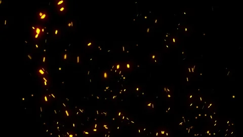 Burning Fire Embers Spark Particle Effect for overlay. Stock Footage 337016120