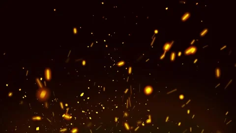 Burning Fire Embers Spark Particle Effect for overlay. Vídeos de archivo 337016210