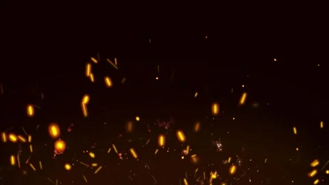 Burning Fire Embers Spark Particle Effect for overlay. Video stock 337016230