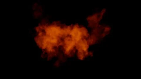 Burning fire explosion infernal effect, isolated - object 3D rendering Illustrazione stock