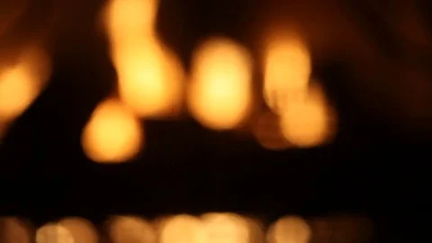 Burning fire In the fireplace 库存影片 77376538