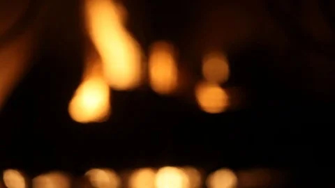 Burning fire In the fireplace Vidéo 77377003