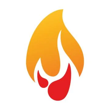 Burning fire flame design graphic Illustrazione stock