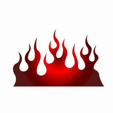 Burning fire flame, fireproof sign isolated blaze icon. Vector burning fiery Stock Illustration
