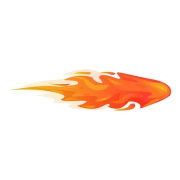 Burning fire flame moving fast leaving trail Stock Illustration