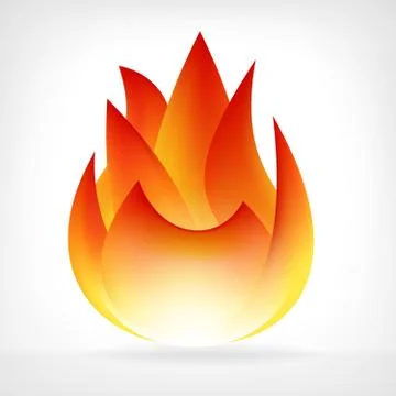 Burning fire flame vector element vector illustration Illustrazione stock