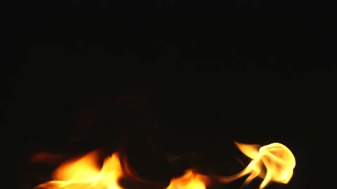 Burning fire flames footage for logo, title, text ads effect. Empty advert space Stock Footage 221633711