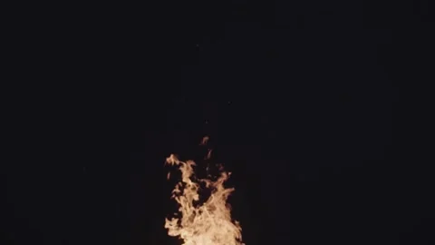 Burning fire flames, Night bonfire 스톡 동영상 143256752