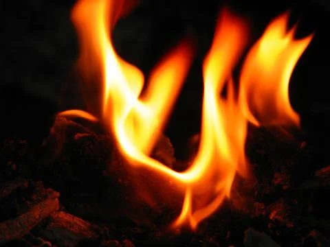 Burning fire flames Stock Photos