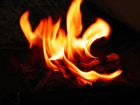 Burning fire flames Stock Photos