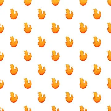 Burning fire flames seamless pattern background Stock Illustration
