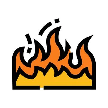 Burning fire flames vector icon illustration design Stock Illustration
