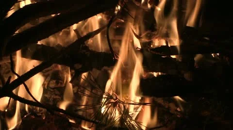 Burning fire Stock Footage 11028787