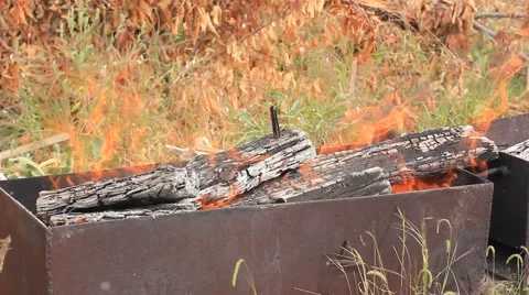 Burning fire Stock Footage 41606493