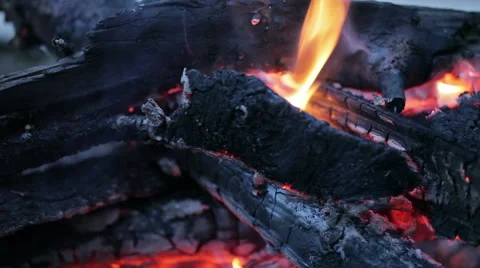 Burning fire Stock Footage 48871287
