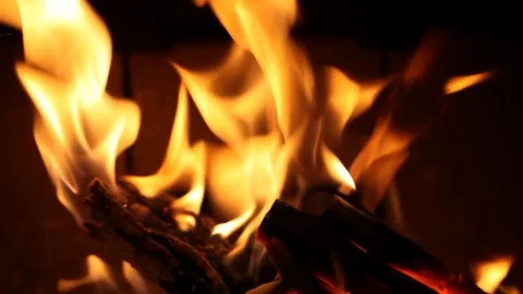 Burning fire Stockbeeldmateriaal 77377584