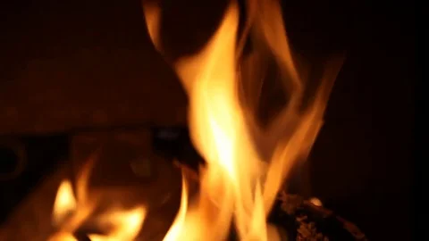 Burning fire Stock Footage 77377663
