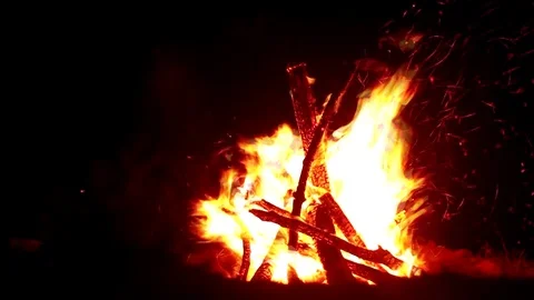 Burning fire Stock Footage 110748594