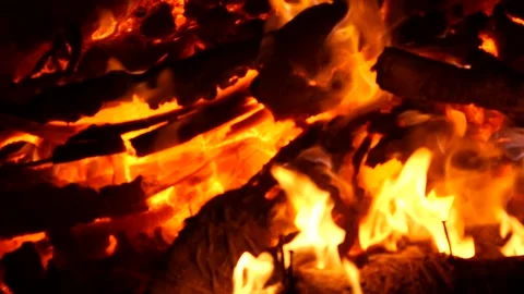 Burning fire Stock Footage 164365834