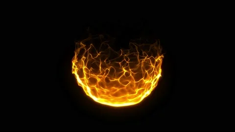 Burning Fire Fx With Particles Flames Animation Stock Footage 147602451
