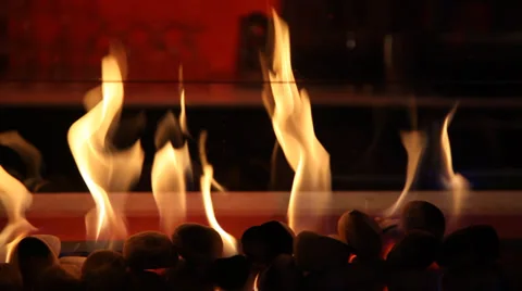 Burning fire from gas 库存影片 33745206