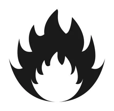 Burning Fire icon Stock Illustration