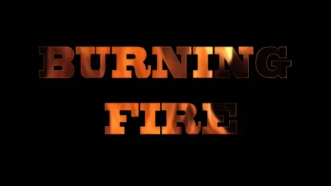 Burning Fire letters Stock Footage 172038286