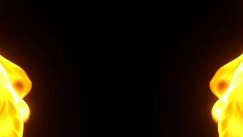 Burning fire. Mirrored closeup of flames burning in slow motion effect. Stock-Footage 127305515