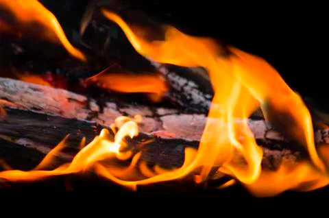 Burning fire Stock Photos