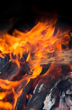 Burning fire Stock Photos