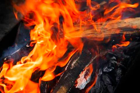 Burning fire Stock Photos