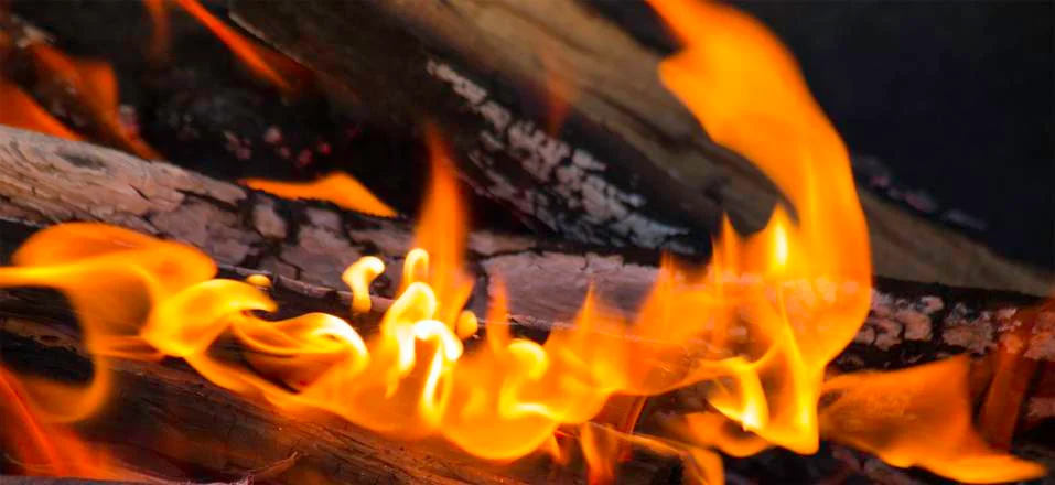 Burning fire Stock Photos