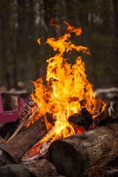 Burning fire Stock Photos