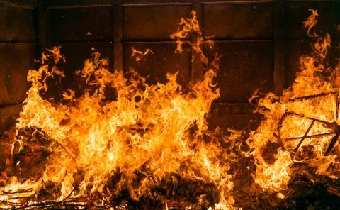 Burning fire Stock Photos