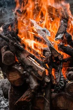 Burning Fire Stockfoto's