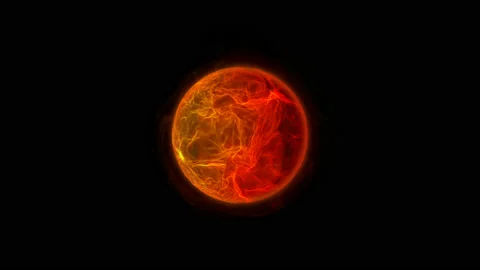 Burning fire planet Stock Footage 91248197