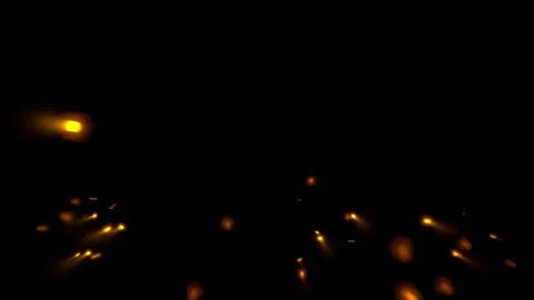 Burning Fire Sparks with Hot Ember Particles. Fire Sparks Flying Animation. 스톡 동영상 340961732